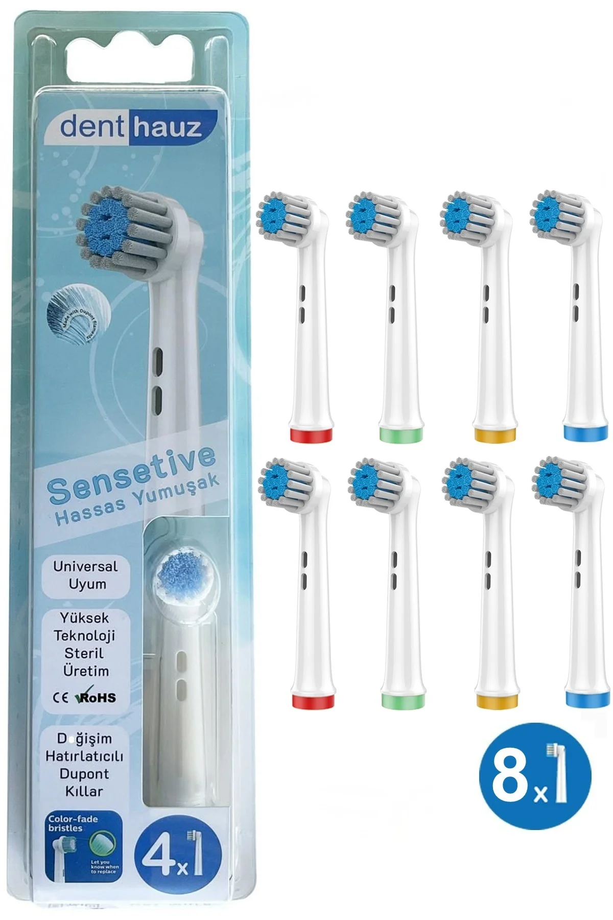 Sensetive - Ekstra Yumuşak Oral B Şarjlı Diş Fırçası Yedek Başlığ