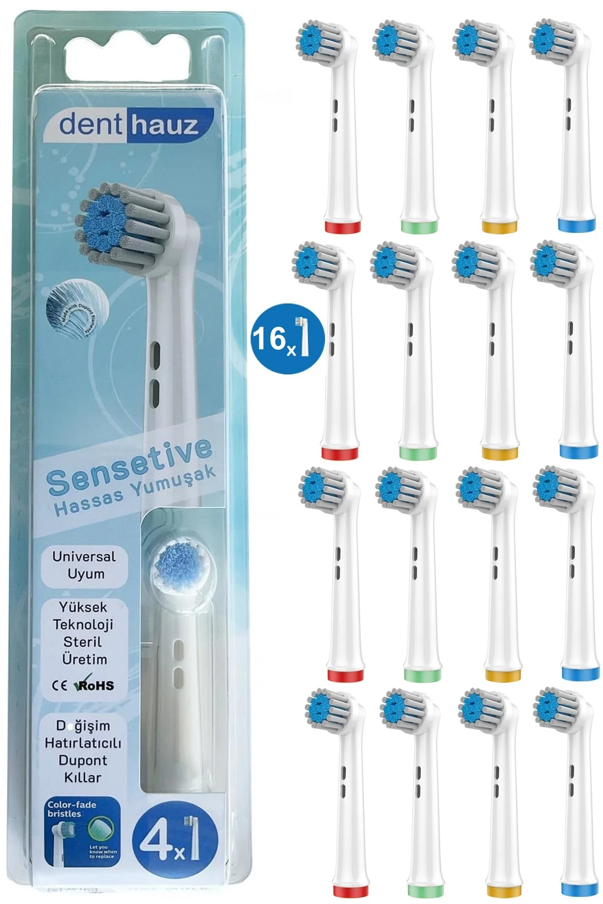 Sensetive - Ekstra Yumuşak Oral B Şarjlı Diş Fırçası Yedek Başlığ
