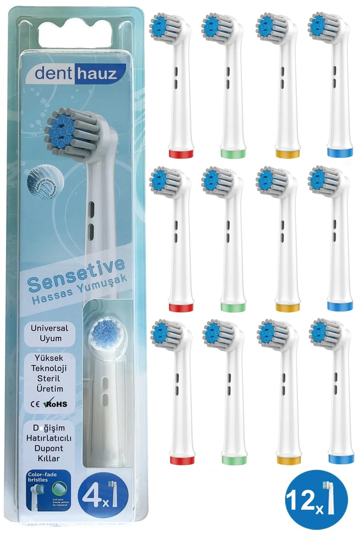 Sensetive - Ekstra Yumuşak Oral B Şarjlı Diş Fırçası Yedek Başlığ