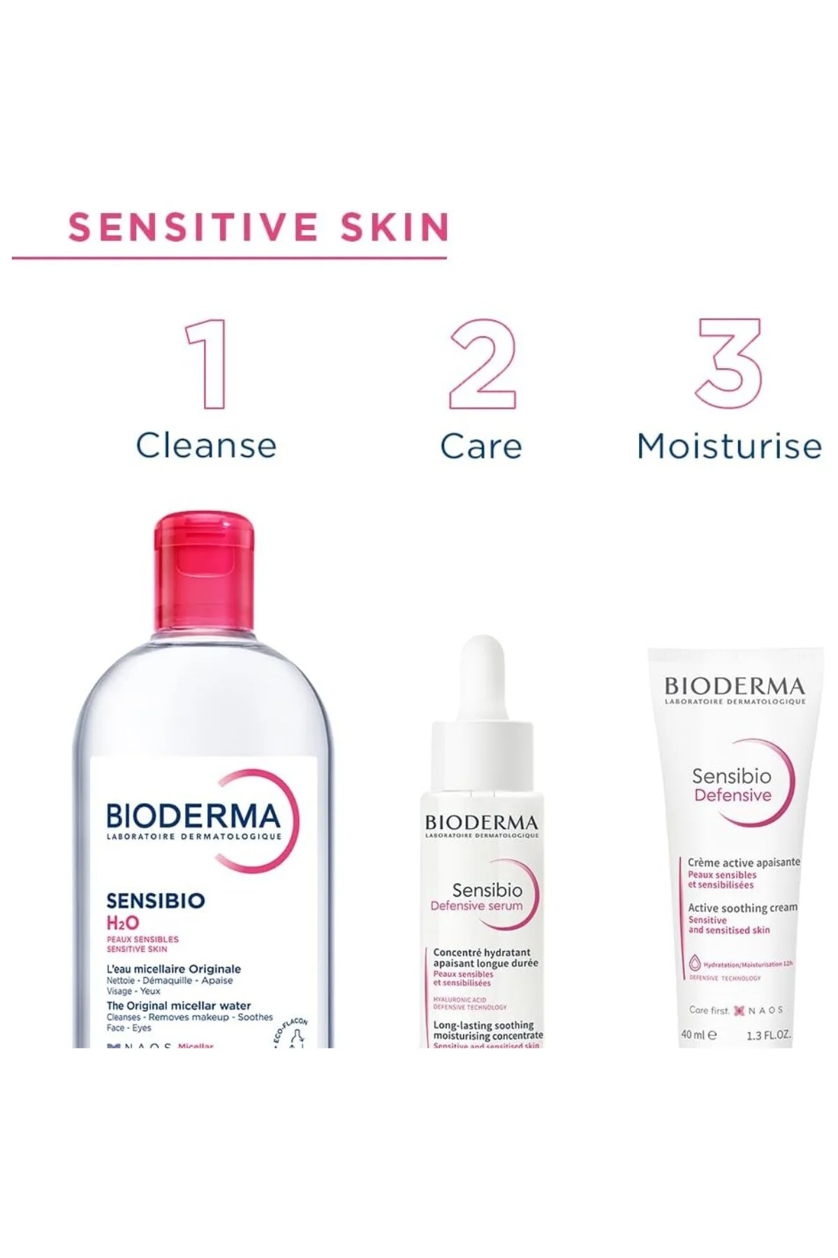 Sensibio H2O Hassas ve Normal Ciltler için Micellar Makyaj Temizl