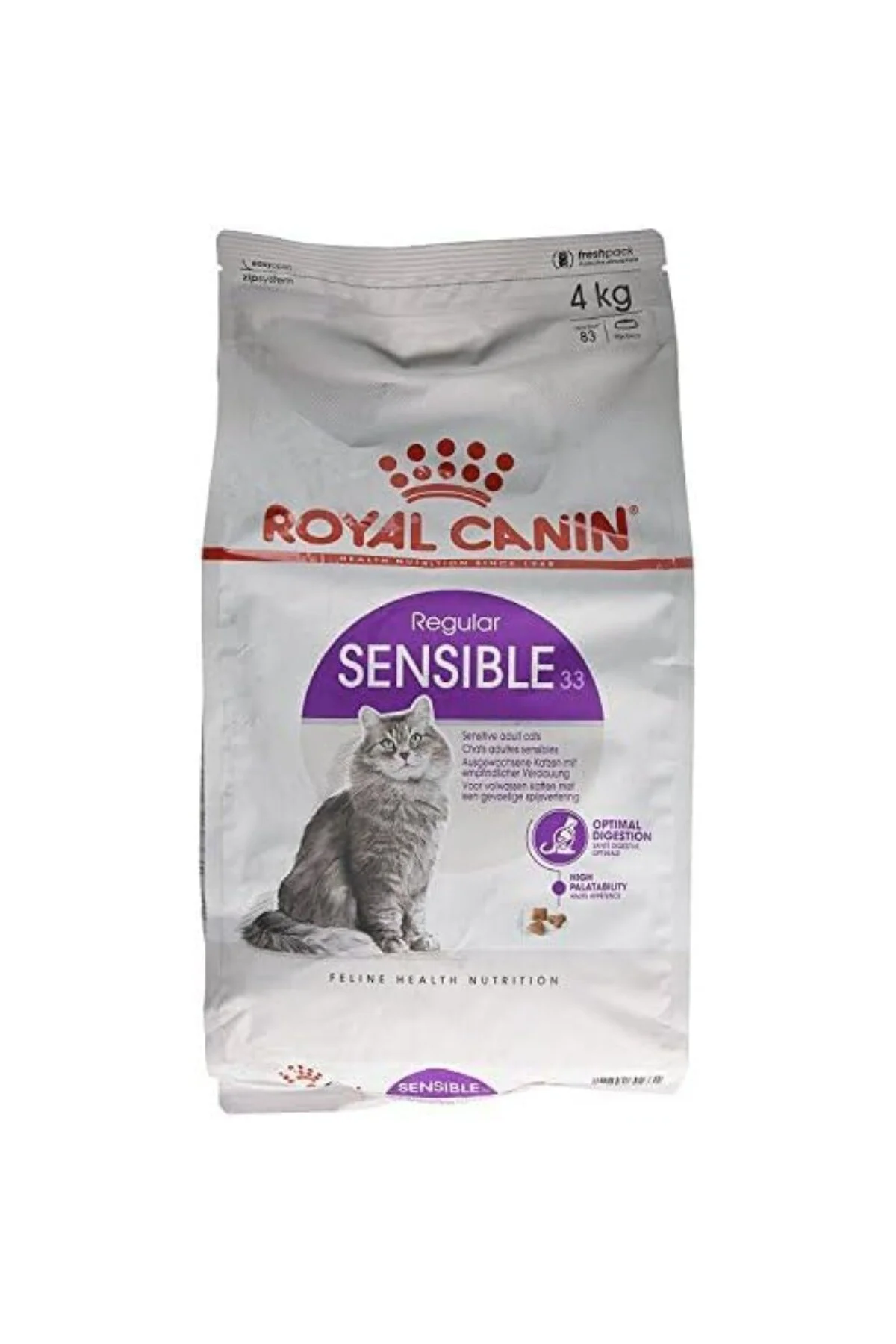 Sensible, Hassas Mideler İçin, 33 Kuru Kedi Maması, 4 Kg