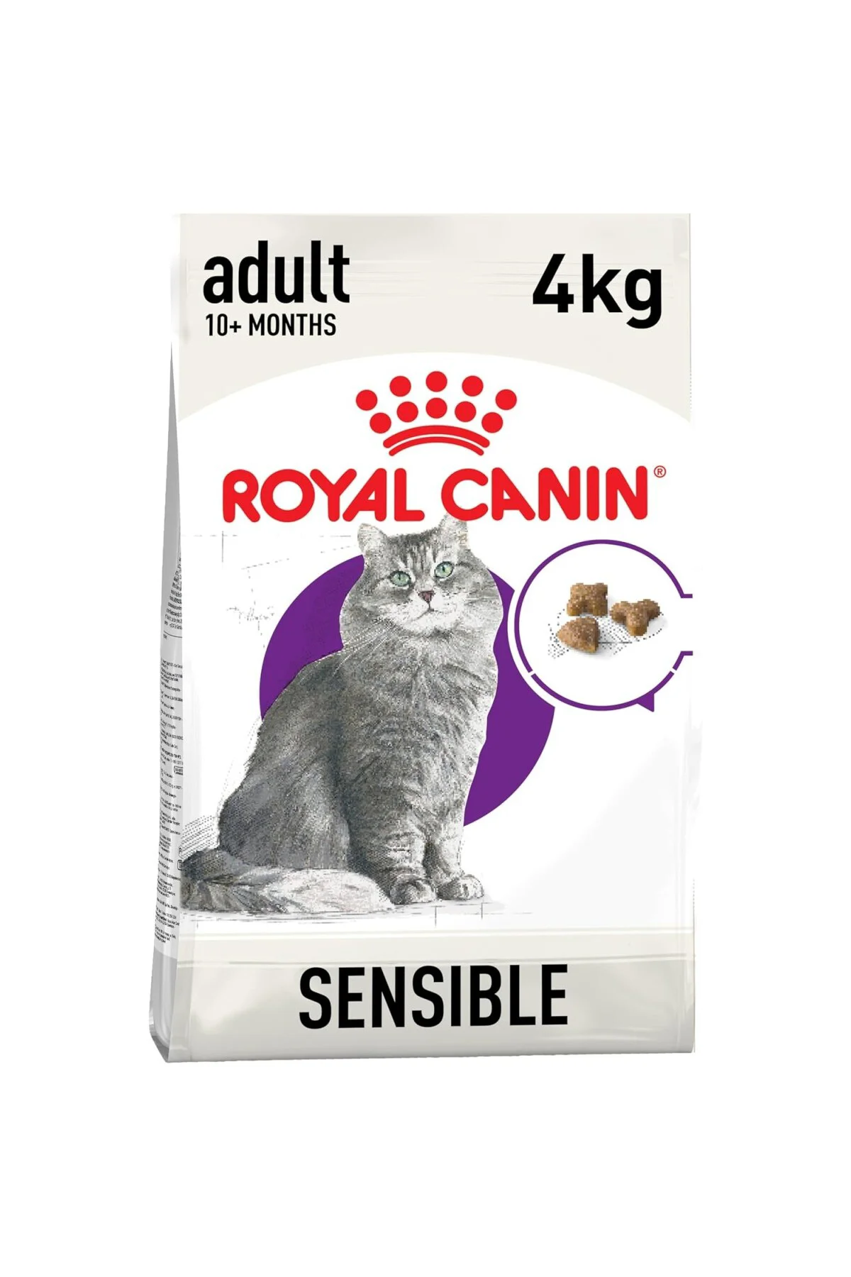 Sensible, Hassas Mideler İçin, 33 Kuru Kedi Maması, 4 Kg