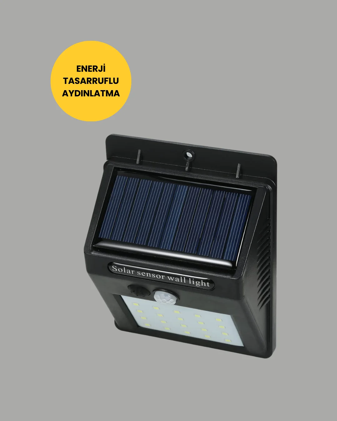 Sensörlü 20 LED Solar Duvar Lambası 3 Metre Algılama Mesafesi