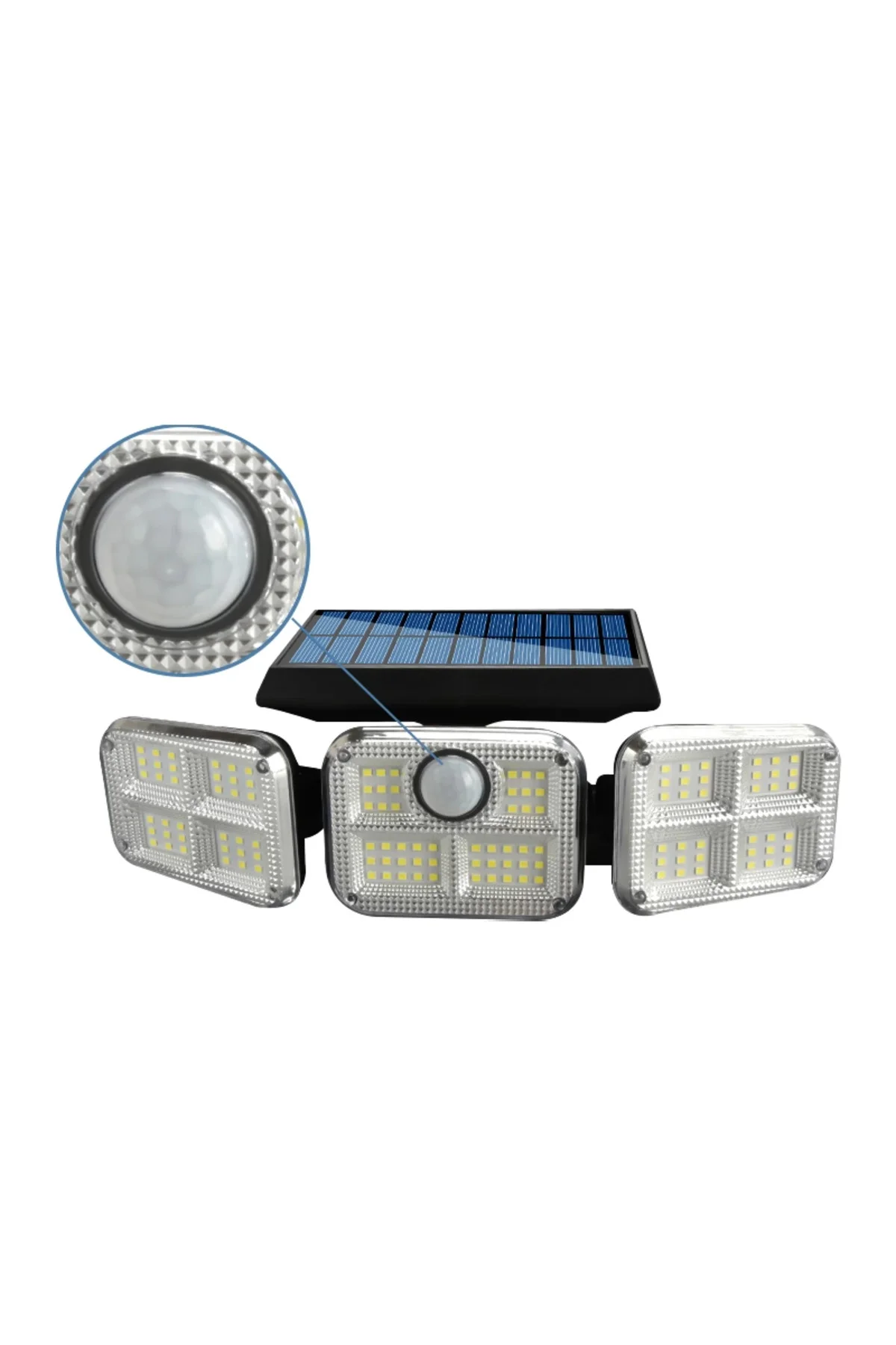 Sensörlü 3 Kademeli 120 Ledli Solar Lamba ( Lisinya )