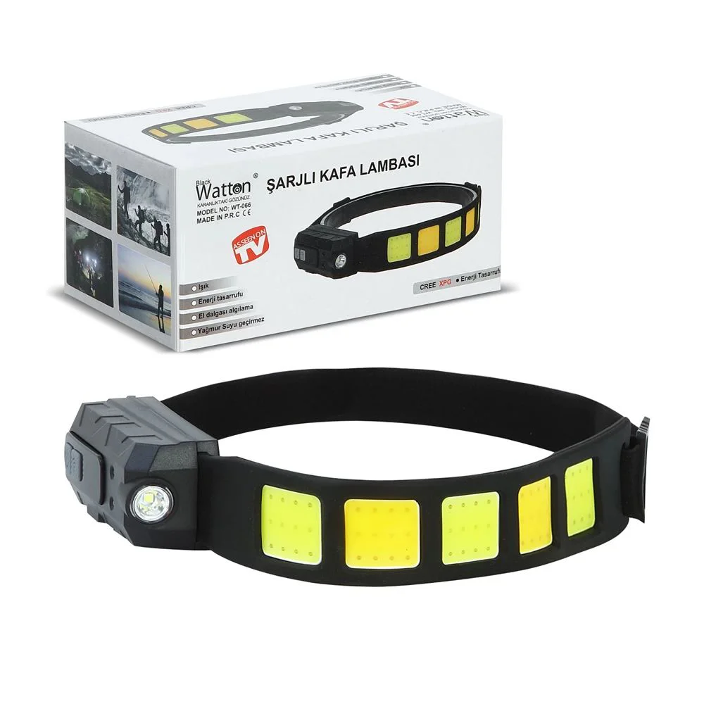 Sensörlü COB XPG LED Kafa Lambası WT-066 | 50-150m Mesafe, Şarj Edilebilir, 3 Işık Modu Fiyatı, Yorumları ve Özellikleri