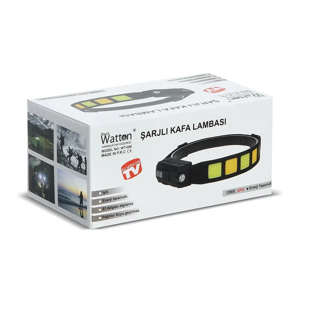 Sensörlü COB XPG LED Kafa Lambası WT-066 | 50-150m Mesafe, Şarj Edilebilir, 3 Işık Modu Fiyatı, Yorumları ve Özellikleri