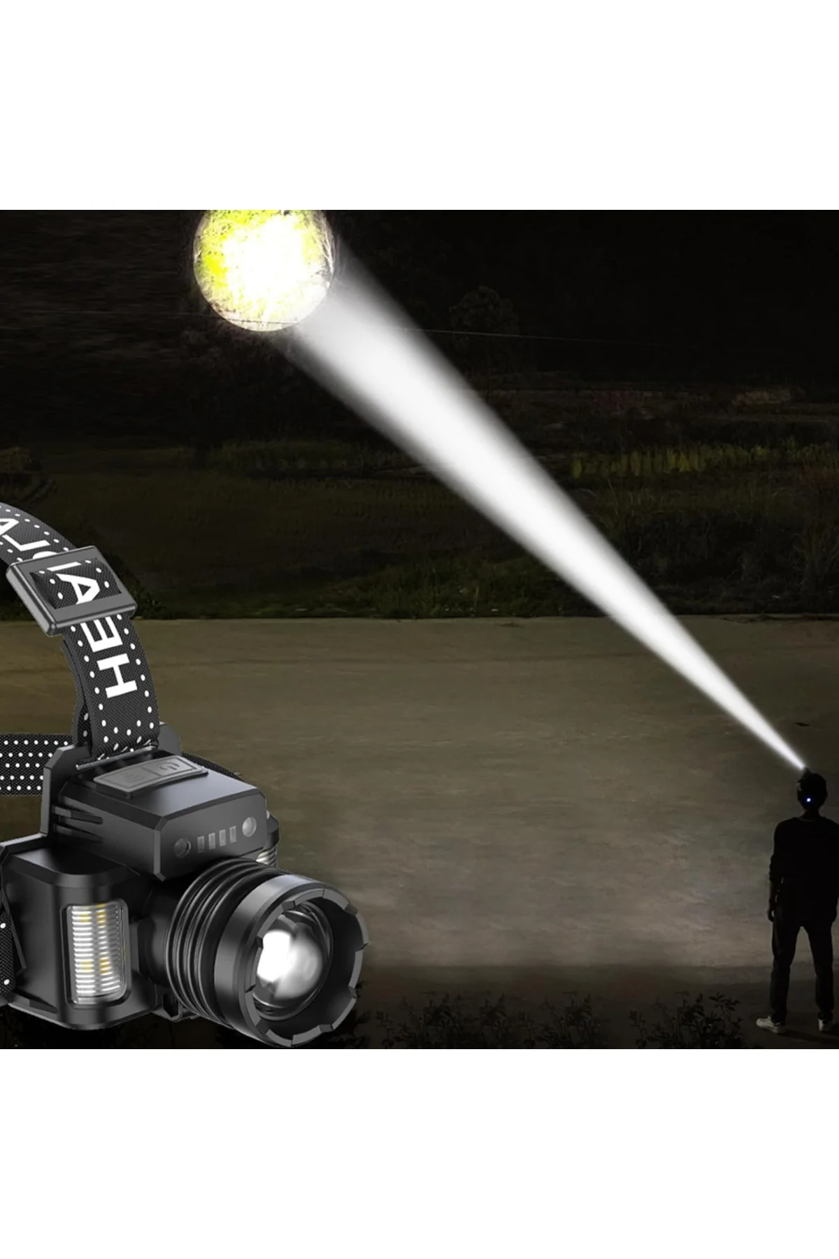 SENSÖRLÜ CREE TG LED ŞARJLI KAFA LAMBASI WATTON WT-625 Siyah