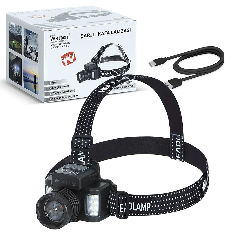 Sensörlü Cree Tg Led Şarjlı Kafa Lambası Wt-625 Sensörlü Cree Tg Led Şarjlı Kafa Lambası Wt-625