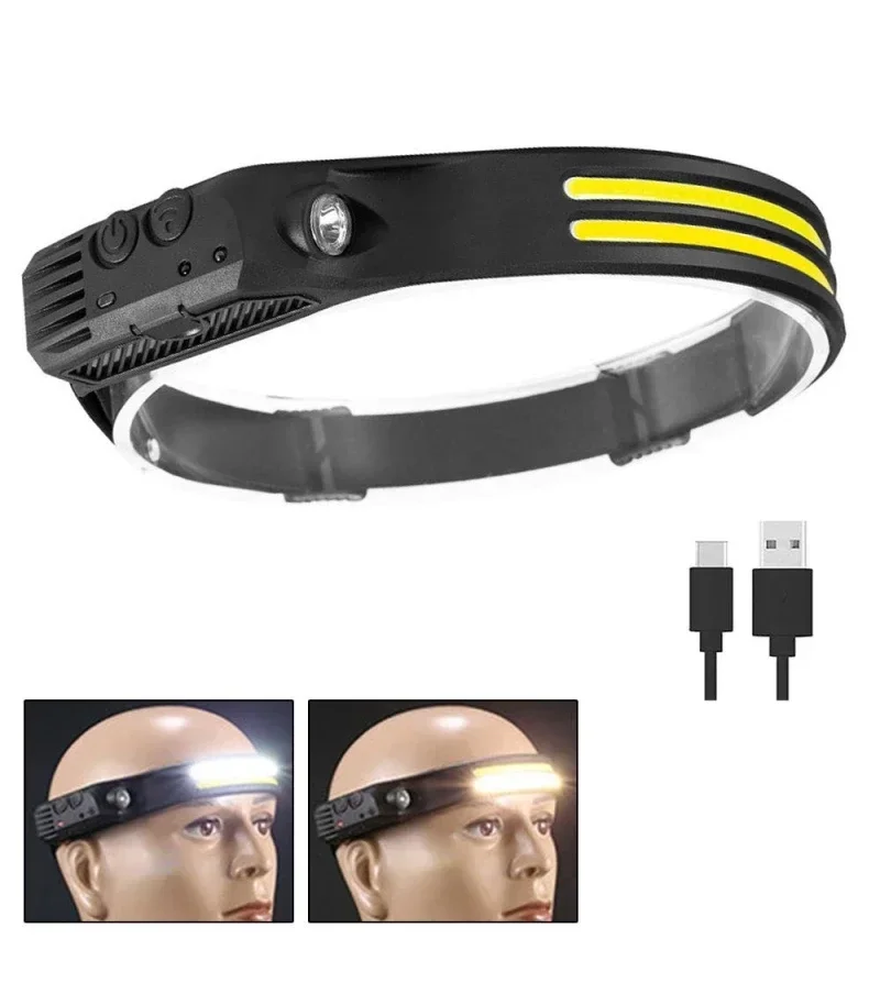 Sensörlü Far Cob Led Far Şarj Edilebilir Kafa Feneri 18650 Dahili Pil Açık Hava Balıkçılık Kamp Baş Feneri Fener Bx40 Fiyatı, Yorumları ve Özellikleri