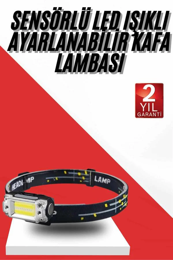 Sensörlü Kamp Lambası Ayarlanabilir Kafa Lambası Kafa Bantlı Sensörlü Kamp Lambası Ayarlanabilir Kafa Lambası Kafa Bantlı