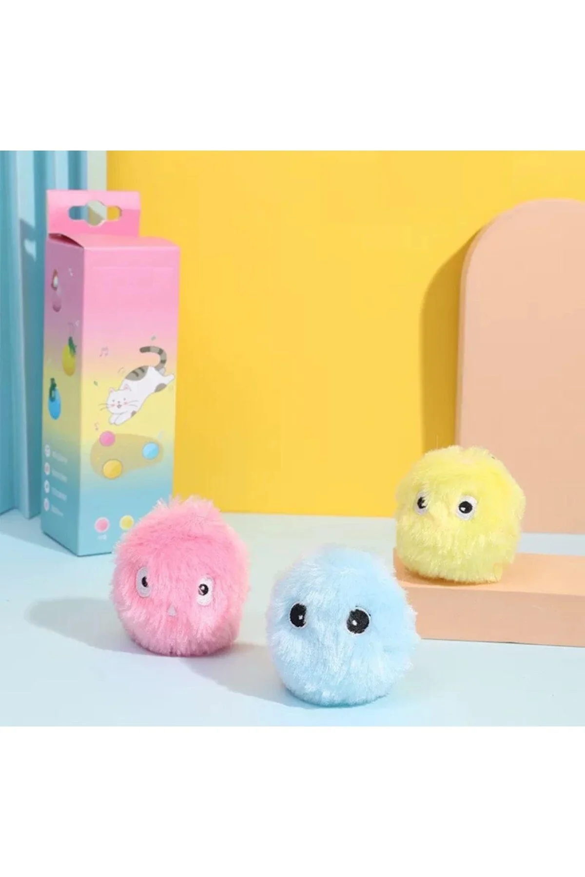 Sensörlü Peluş Kedi Oyuncağı 3 Farkı Ses Çıkaran Dokunmaya Duyarlı Eğlenceli Kedi Oyun To