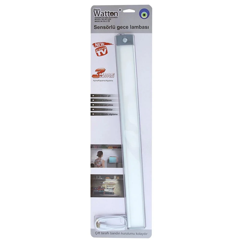 Sensörlü Şarjlı Dolap Lambası Wt-288 | COB LED Hareket Algılamalı Dolap Işığı Fiyatı, Yorumları ve Özellikleri
