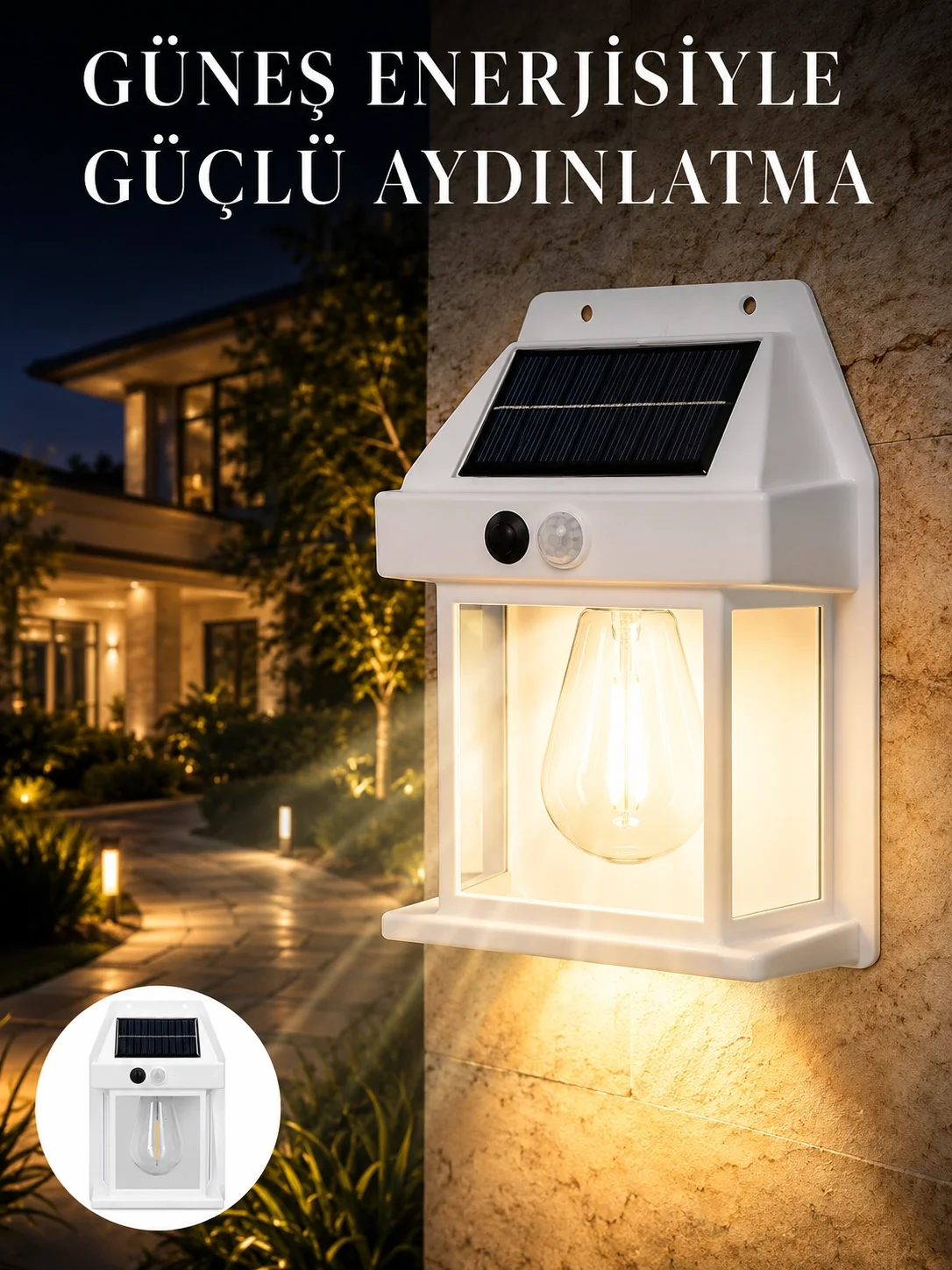 Sensörlü Solar Led Dış Duvar Aydınlatma Yeni Nesil