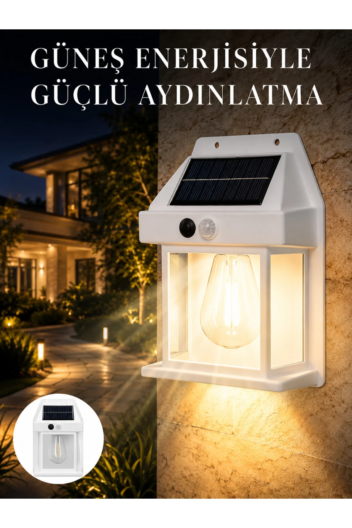 Sensörlü Solar Led Dış Duvar Aydınlatma Yeni Nesil Sensörlü Solar Led Dış Duvar Aydınlatma Yeni Nesil