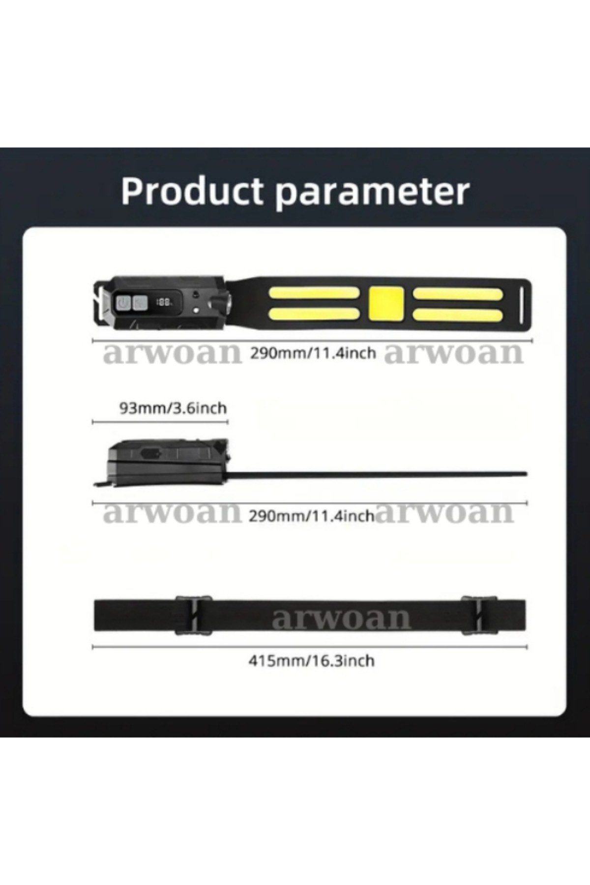 Arwoan Sensörlü Ultra Parlak Led+Cob Baş Şarj Edilebilir Kafa Lambası