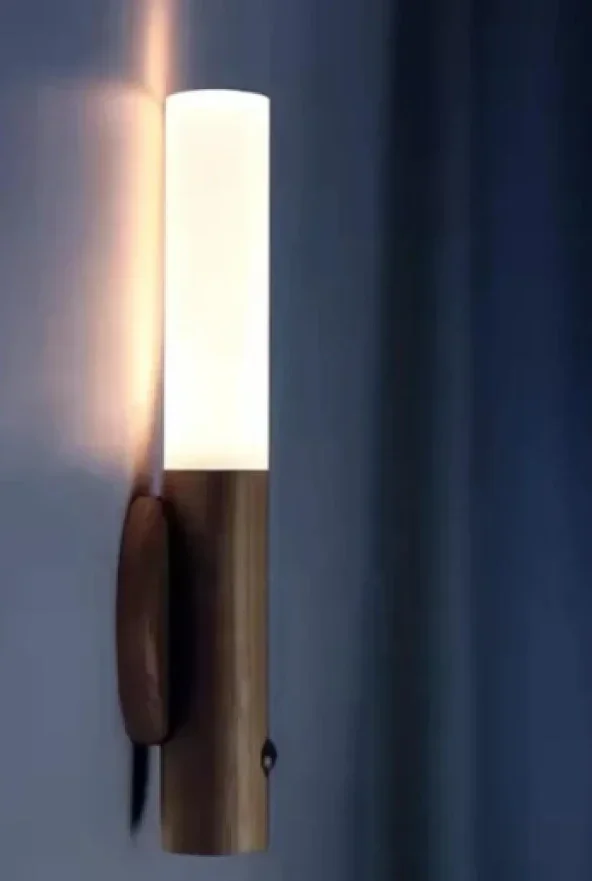 Sensörlü Usb Şarjlı Mıknatıslı Taşınabilir Duvar Aplik Masa Lambası Ahşap Görünümlü Gün Işığı Bx40 Fiyatı, Yorumları ve Özellikleri