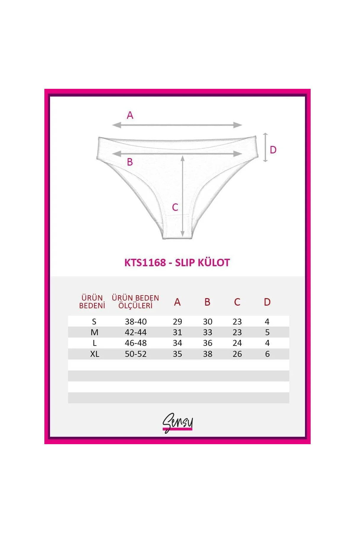 Sensu Kadın Gün Baskılı Pamuklu Slip 7li Külot Set - Model3 Medium
