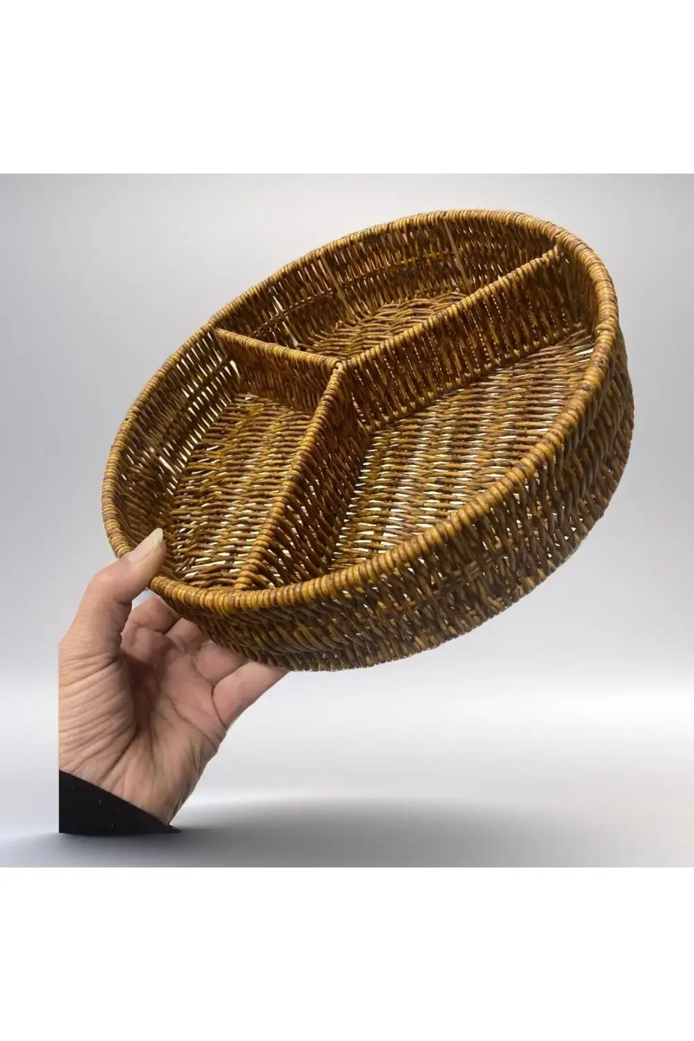 Sentetik Rattan Bölmeli Çerezlik Meyvelik