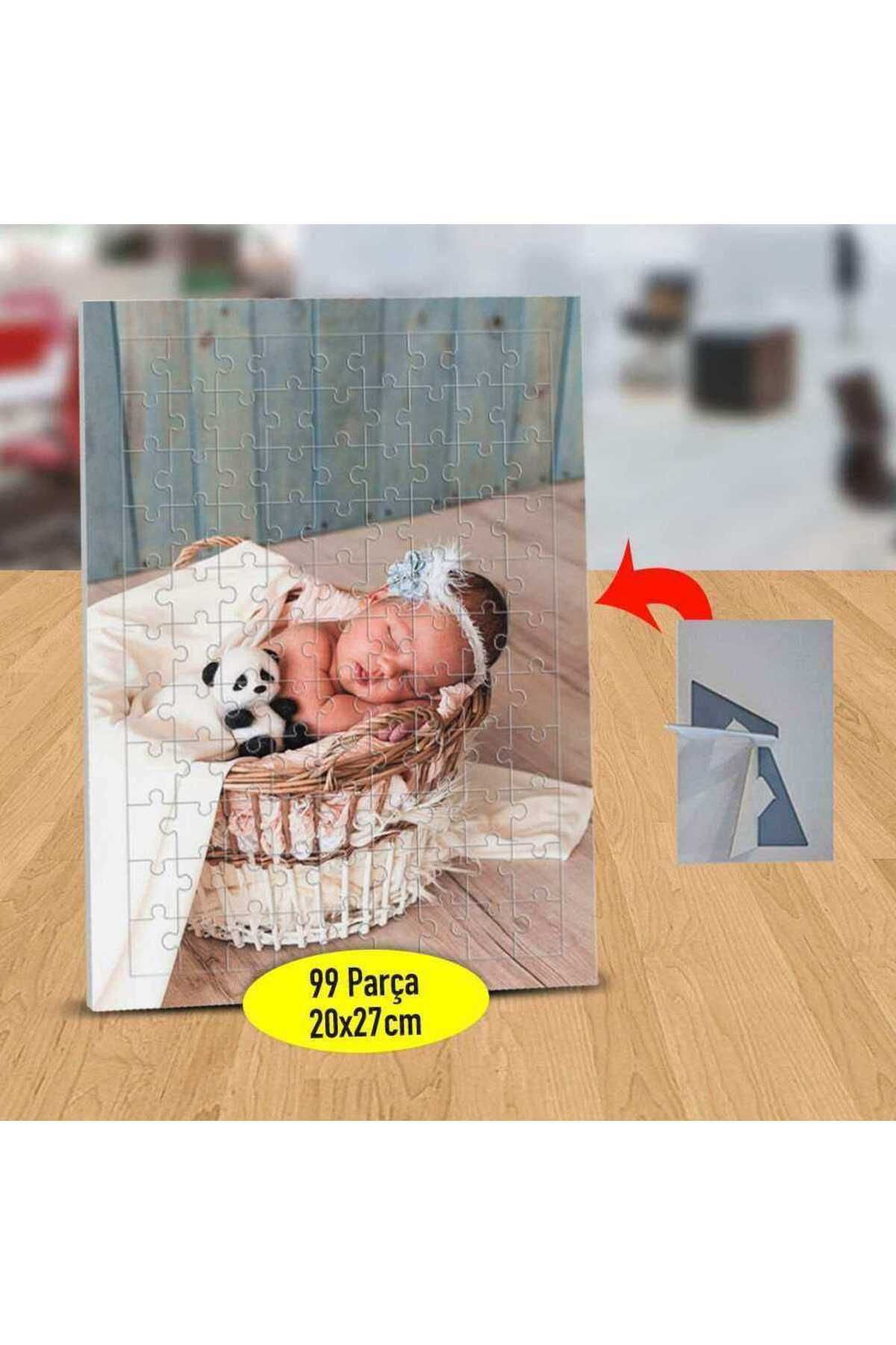 Asilmeydan Sepetin İçinde Uyuyan Bebek 99 Parça Puzzle Yapboz Tablo-137