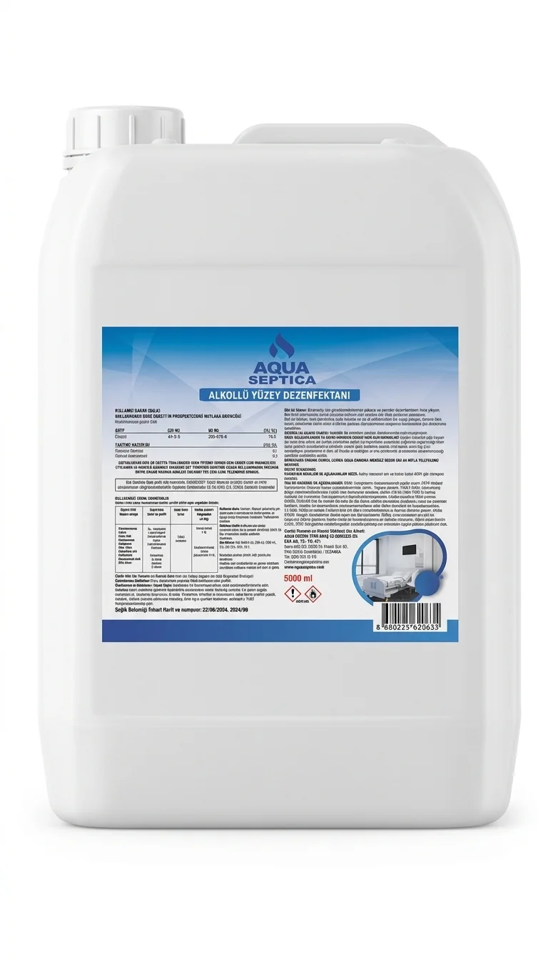 Septica Alkollü Yüzey Dezenfektanı 5 Litre - %95,5 Ethanol ile Güçlü Dezenfeksiyon