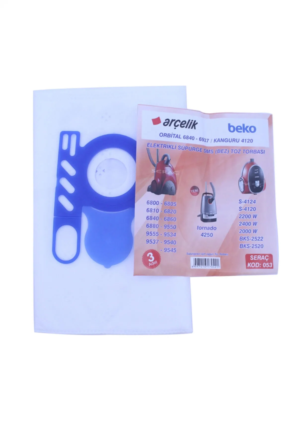 Just Cheap Store Seraç Elektrikli Süpürge Torbasi No : 53 Orbital Kanguru 3 Lü