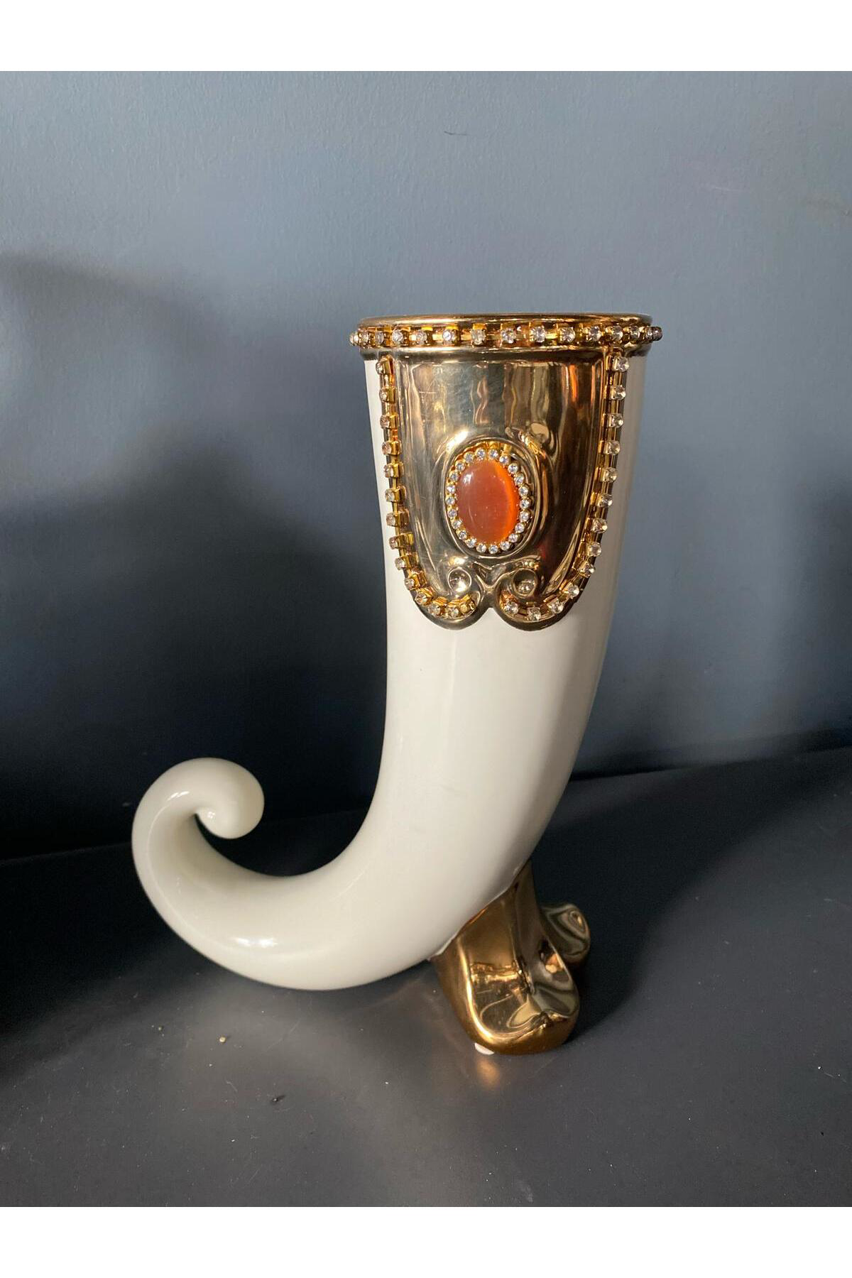 Elif Aksesuar Seramik Dekoratif Karanfillik Vazo