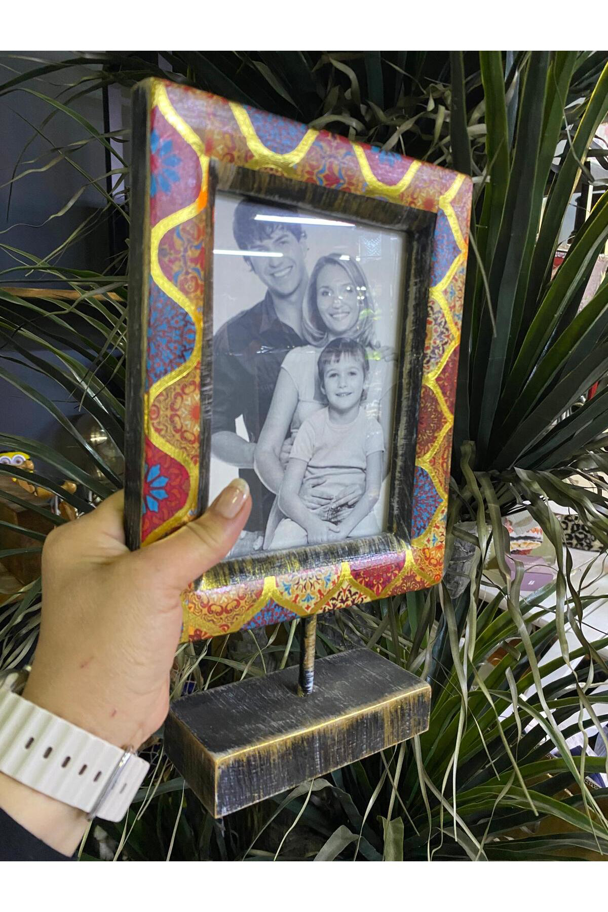 Elif Aksesuar Seramik Etnik Desenli Resim Çerçevesi