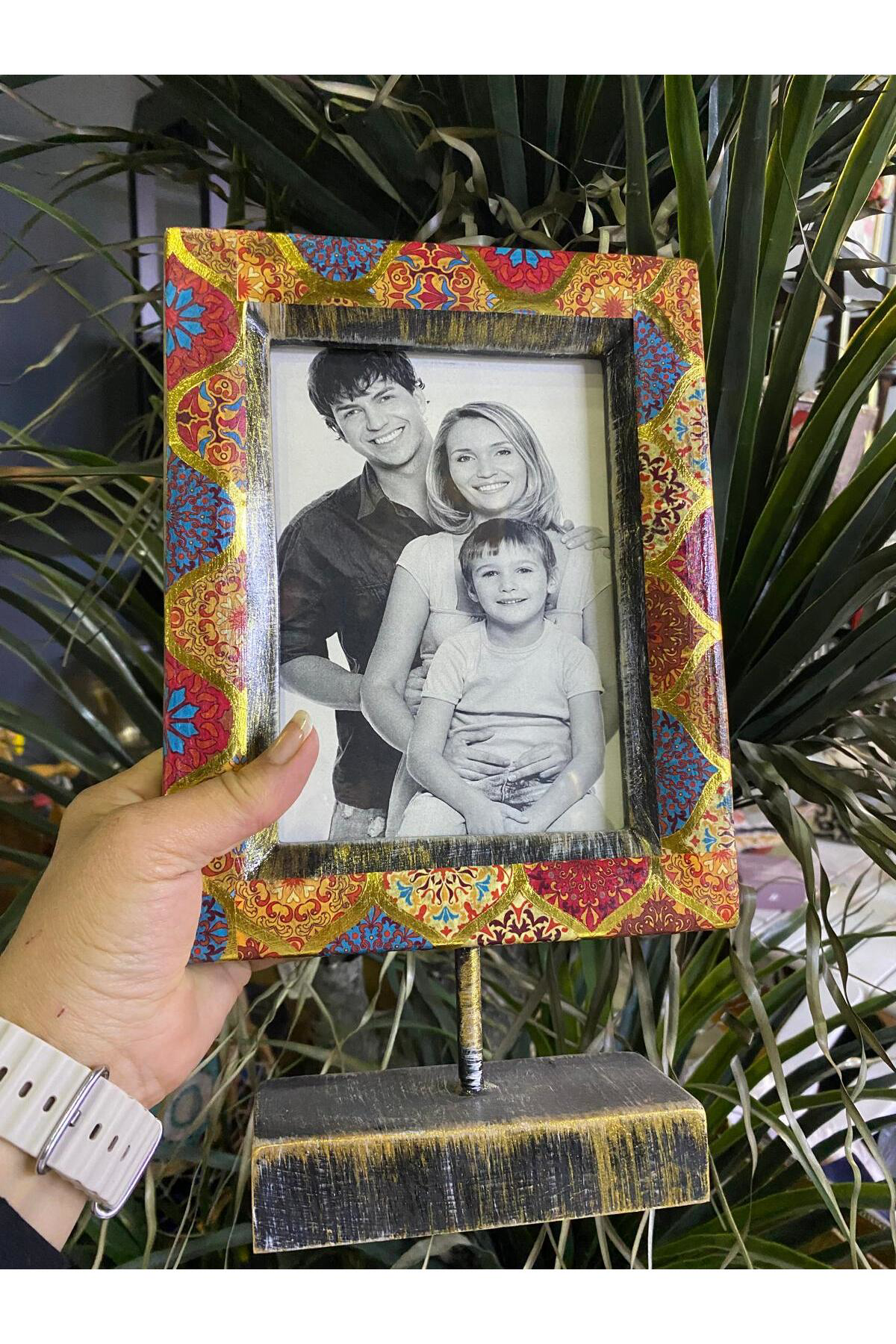 Elif Aksesuar Seramik Etnik Desenli Resim Çerçevesi