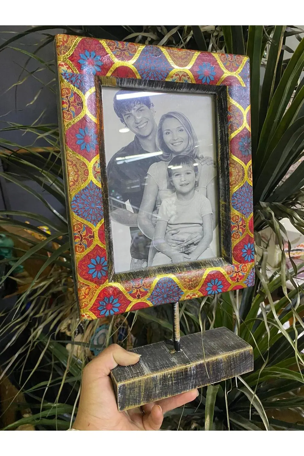 Seramik Etnik Desenli Resim Çerçevesi Büyük