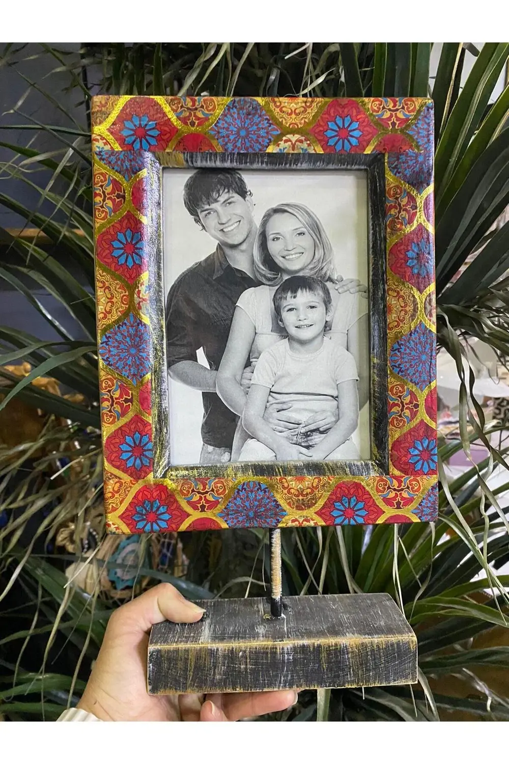 Seramik Etnik Desenli Resim Çerçevesi Büyük