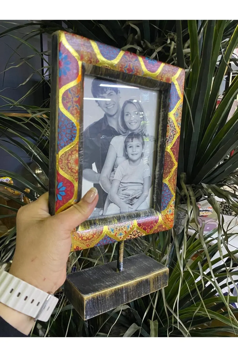 Seramik Etnik Desenli Resim Çerçevesi