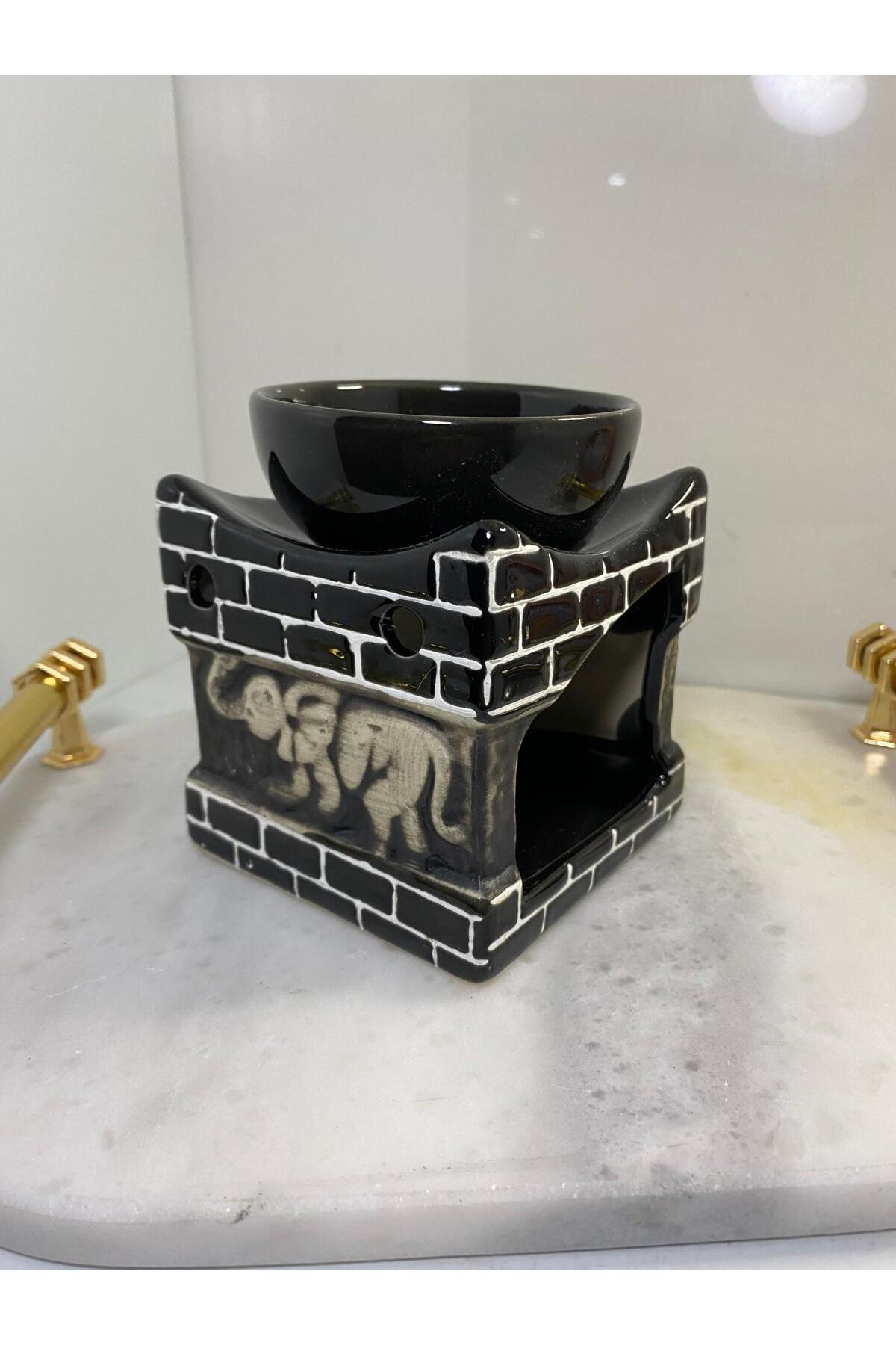 Elif Aksesuar Seramik Fil Figürlü Buhurdanlık