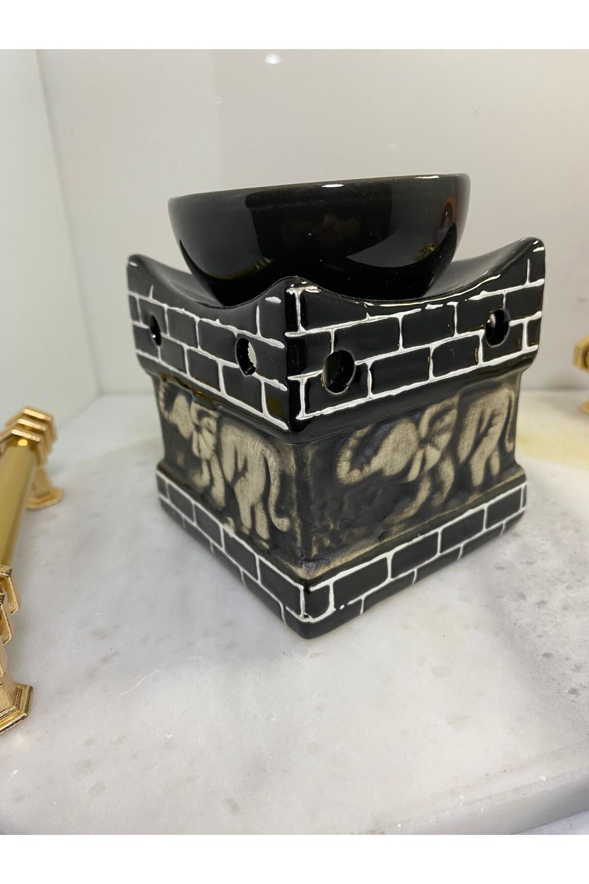 Elif Aksesuar Seramik Fil Figürlü Buhurdanlık