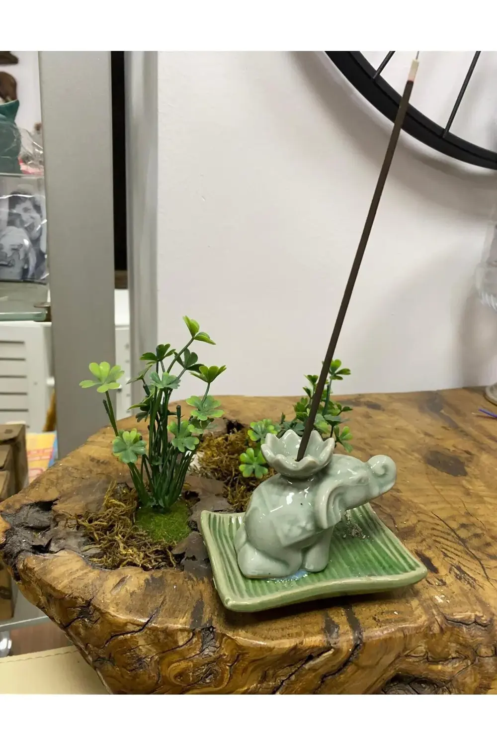 Seramik Fil Figürlü Hediye Tütsülük