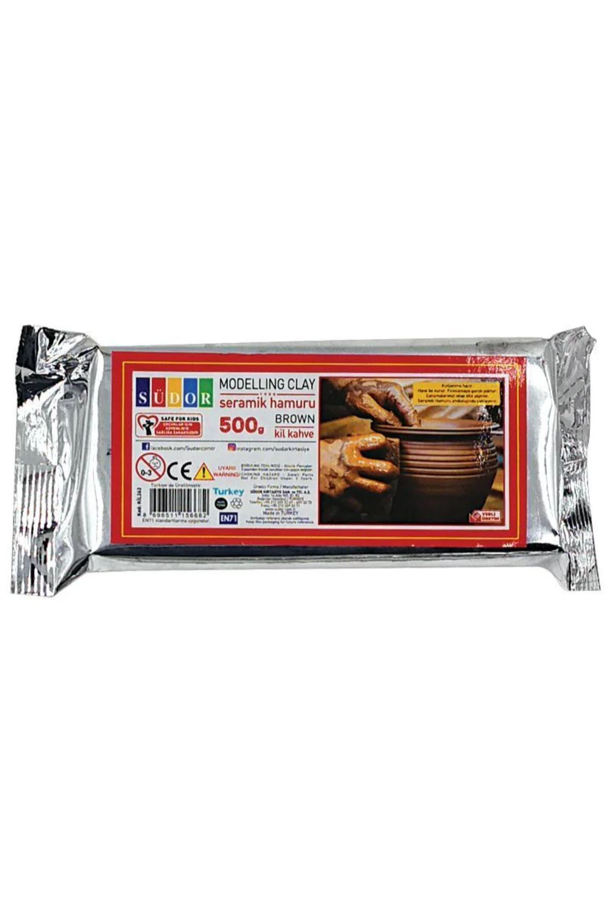 Seramik Hamuru / Kil Kahverengi 500gr