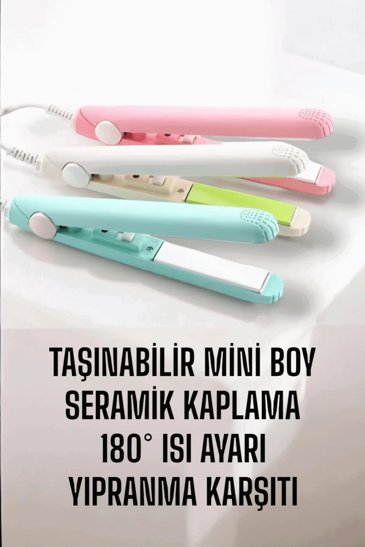 Seramik Kaplama Taşınabilir Mini Saç Düzleştirici Seyahat Dostu Tasarım