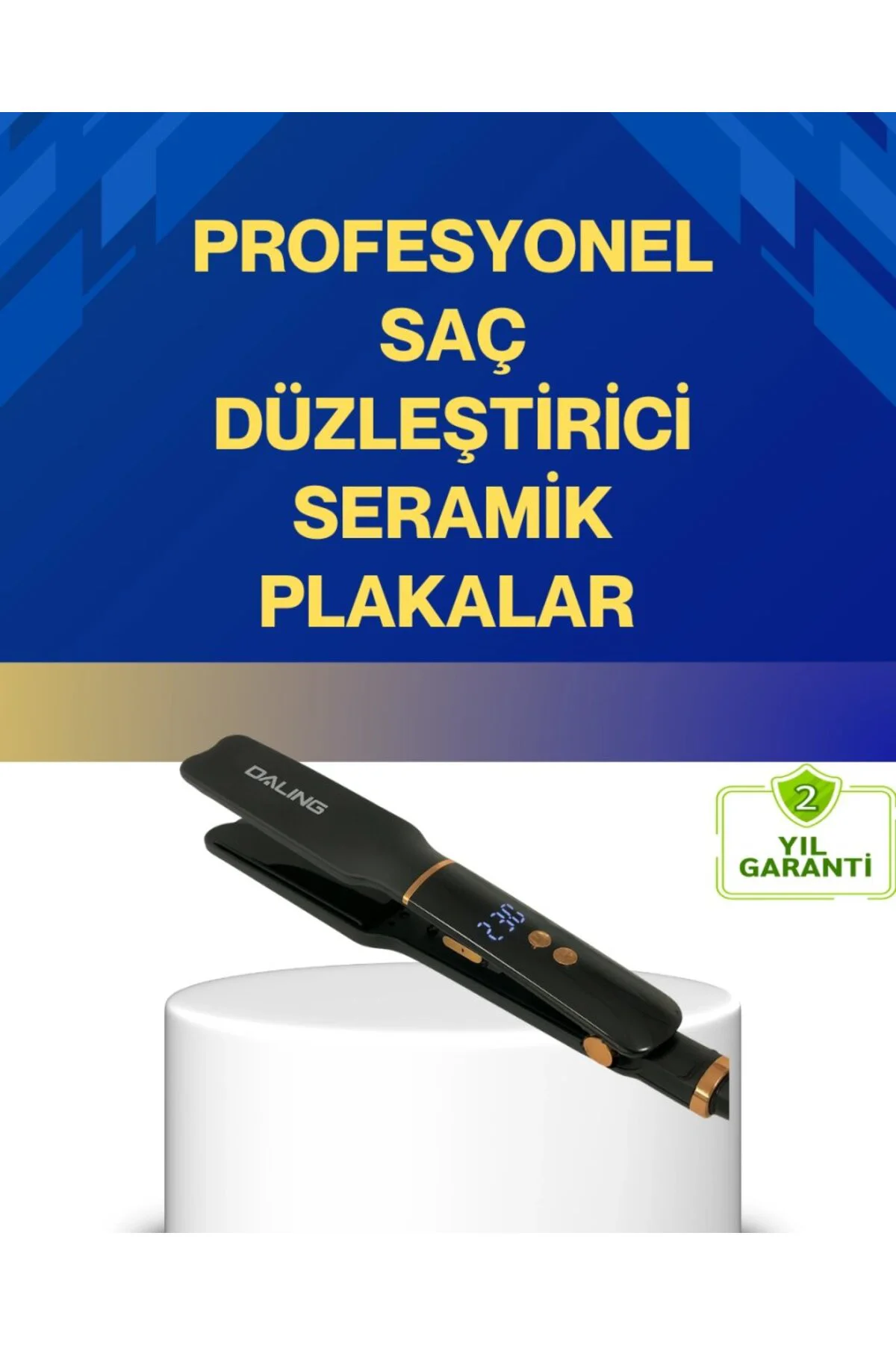 Seramik Plakalı Daling Saç Düzleştirici Kırılma Ve Dolanma Önleyici