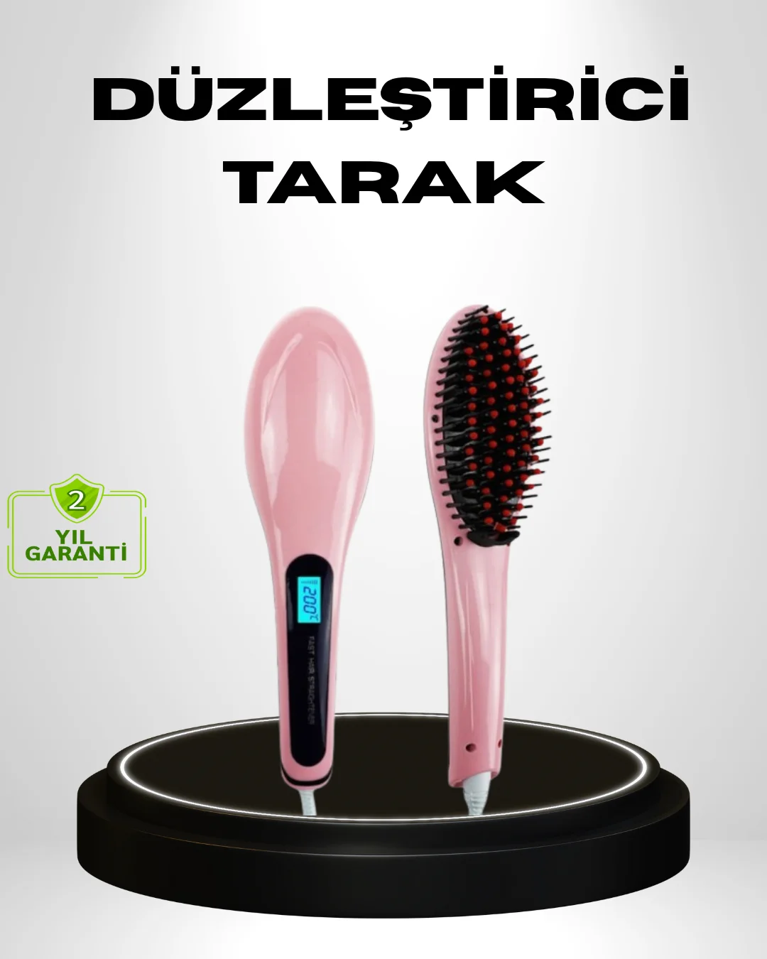 Seramik Plakalı Elektrikli Saç Düzleştirici – Hızlı Isınma, Uzun 