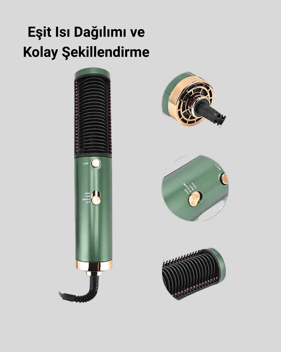 Seramik Plakalı Saç Düzleştirici – 200°C Ayarlanabilir Isı, İyon 