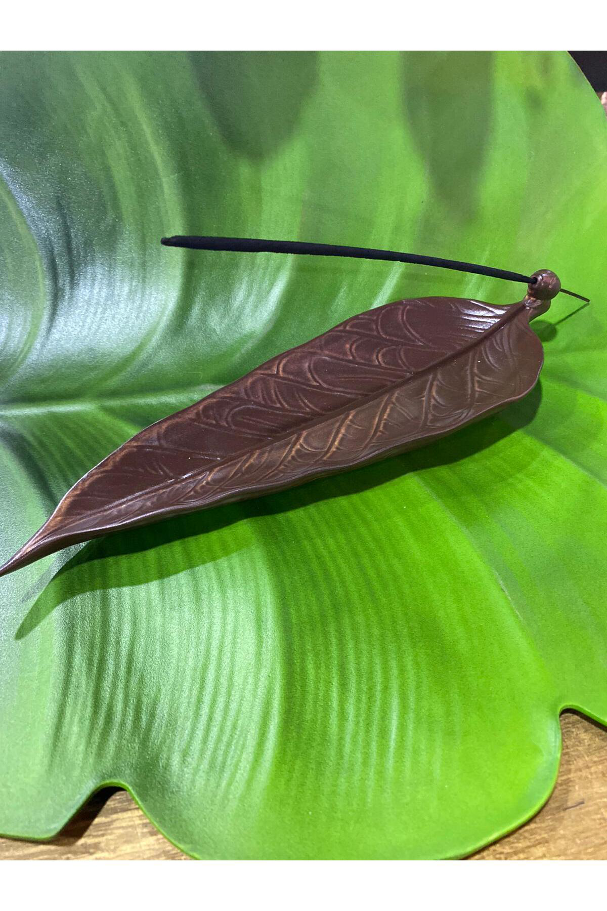 Elif Aksesuar Seramik Yaprak Model Tütsü Kayığı