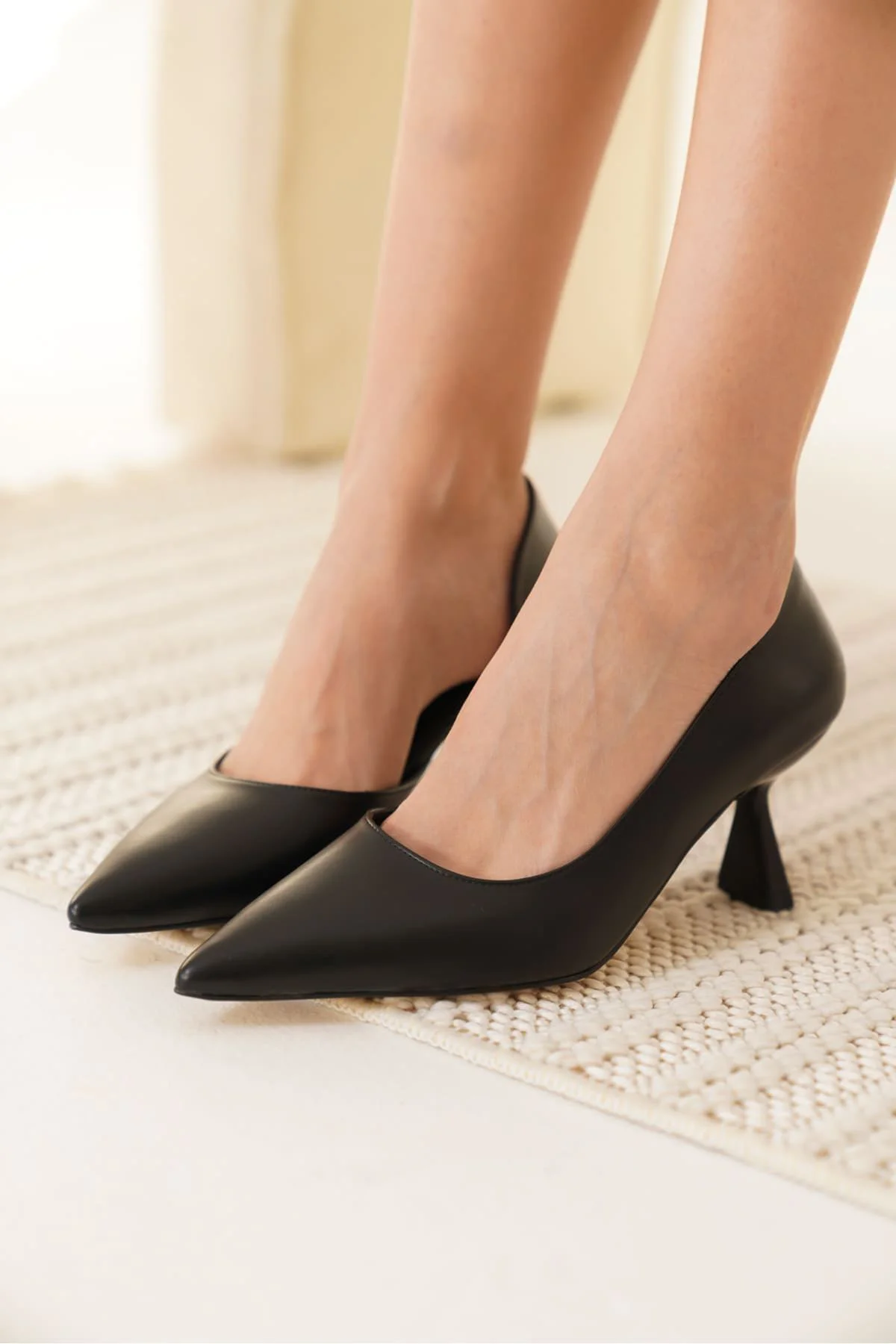 Seraphine Kadın Mat Siyah Topuklu Ayakkabı