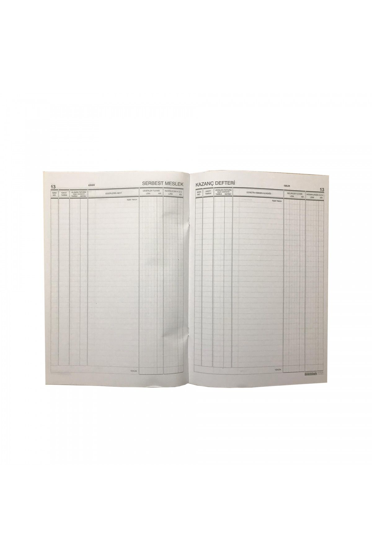 Kocaoluk Serbest Meslek Kazanç Defteri