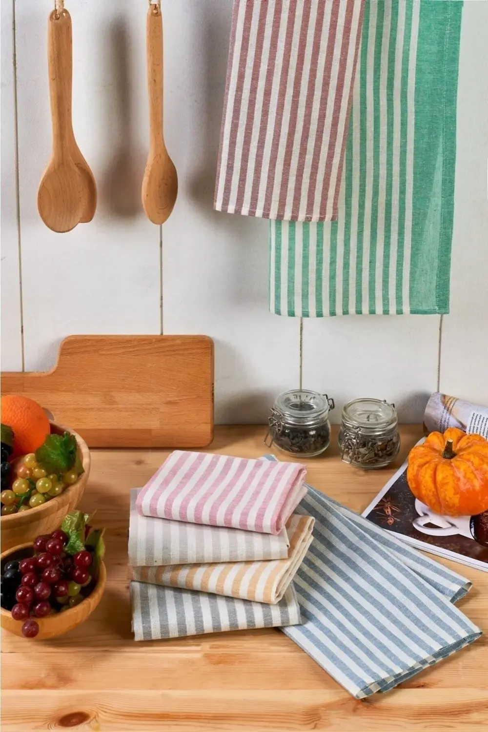 Serelya 6’lı Mutfak Havlusu-kurulama Bezi 40x60 Cm Cizgili