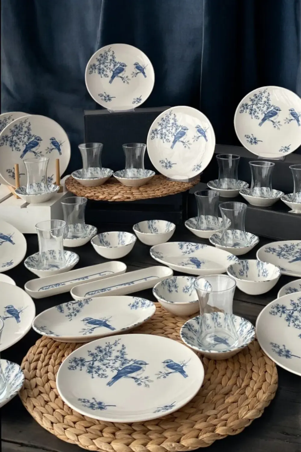 Trendymutfak Serenat 44 Parça 12 Kişilik Porselen Kahvaltı Takımı