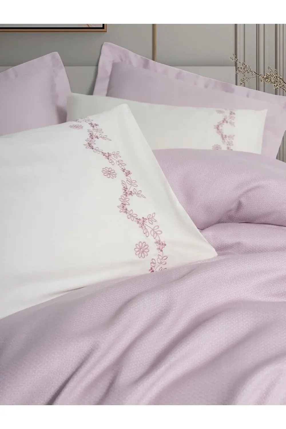 Serenity Bambu Çift Kişilik Pike Takımı Vaila Lila