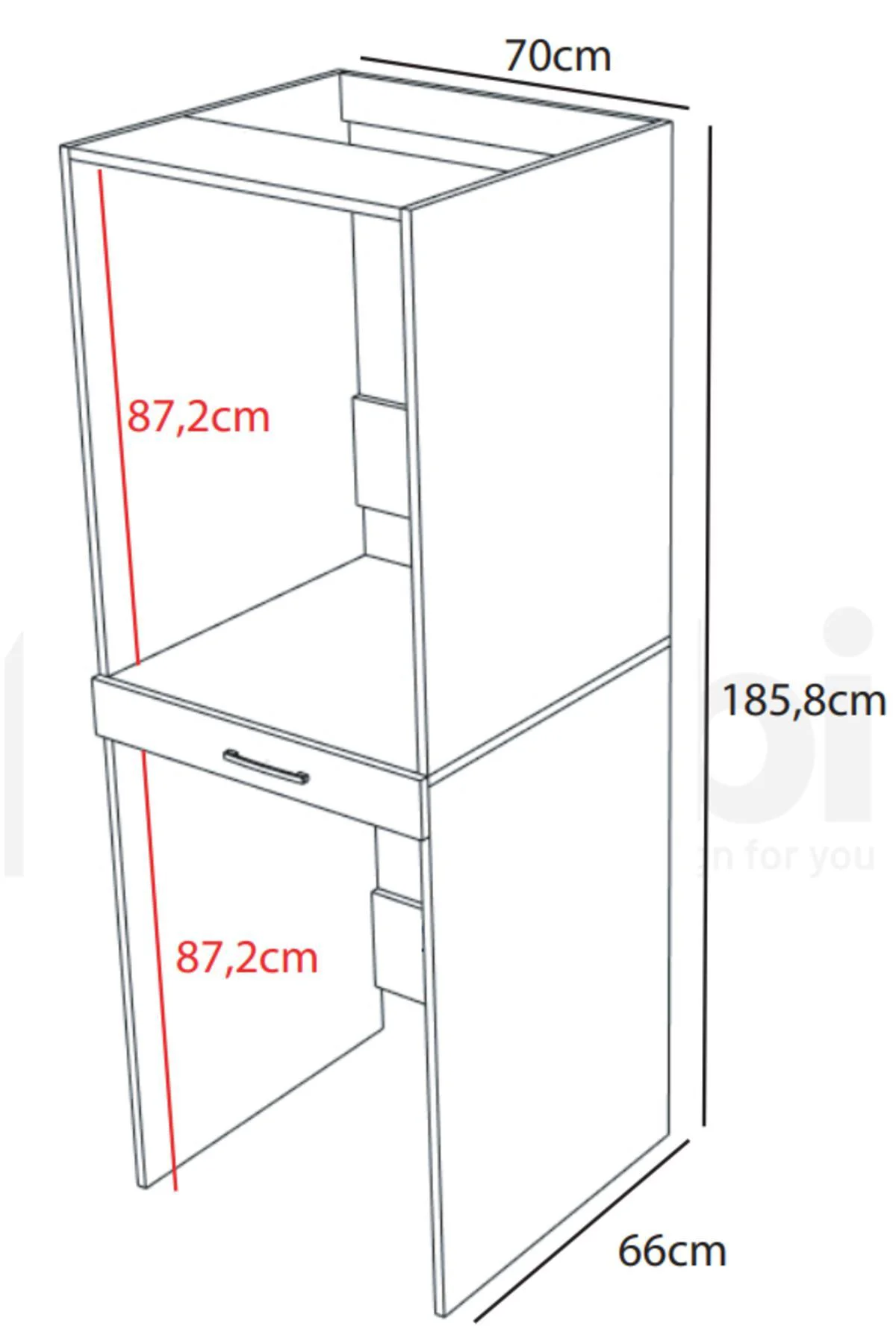 Serenity Banyo Dolabı Çamaşır ve Kurutma Makinesi Dolabı Antrasit