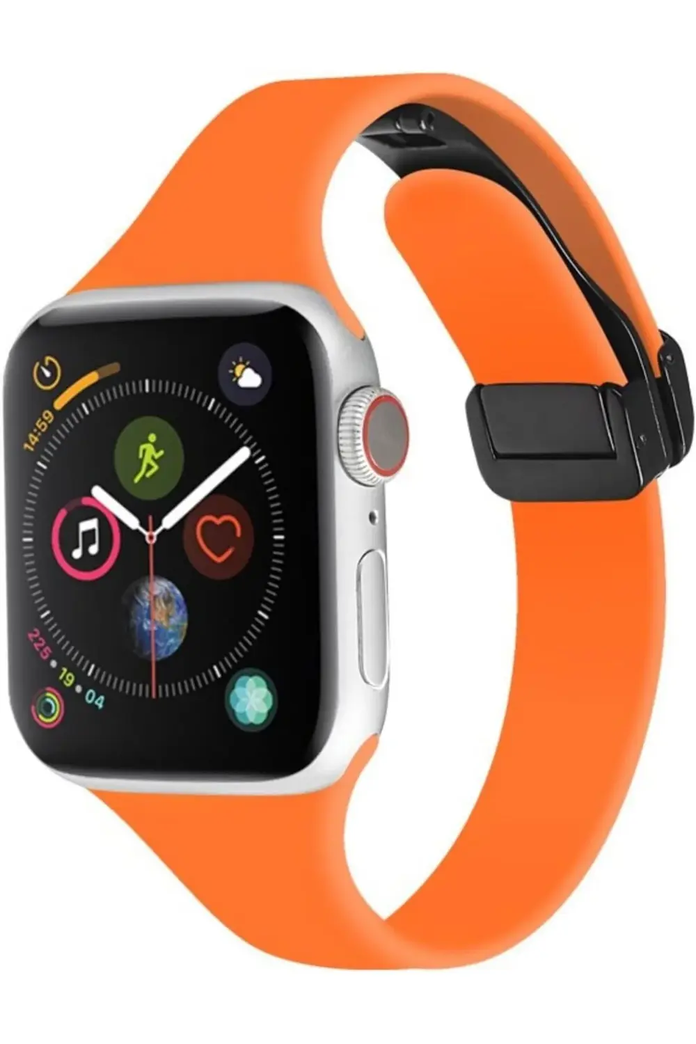 Seri 40/38 mm Uyumlu İnce Silikon Kordon Kayış 395519