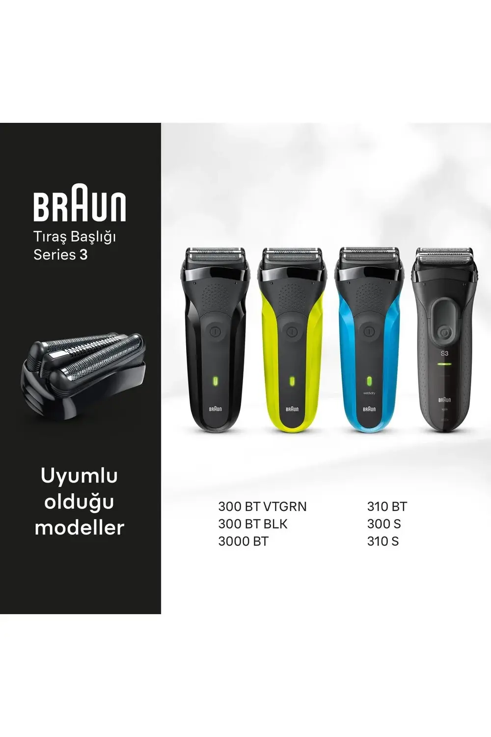 Series 3+ Elektrikli Tıraş Makinesi Yedek Başlığı, 32B