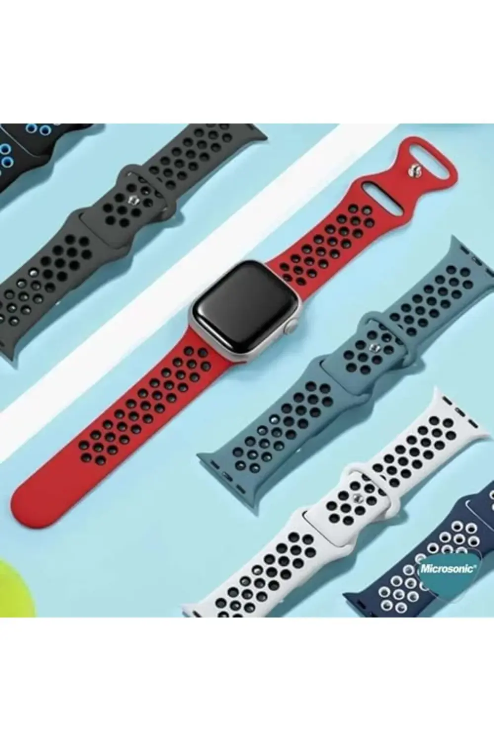 Series 7 45mm için Kordon Sport Kayış Siyah 395519