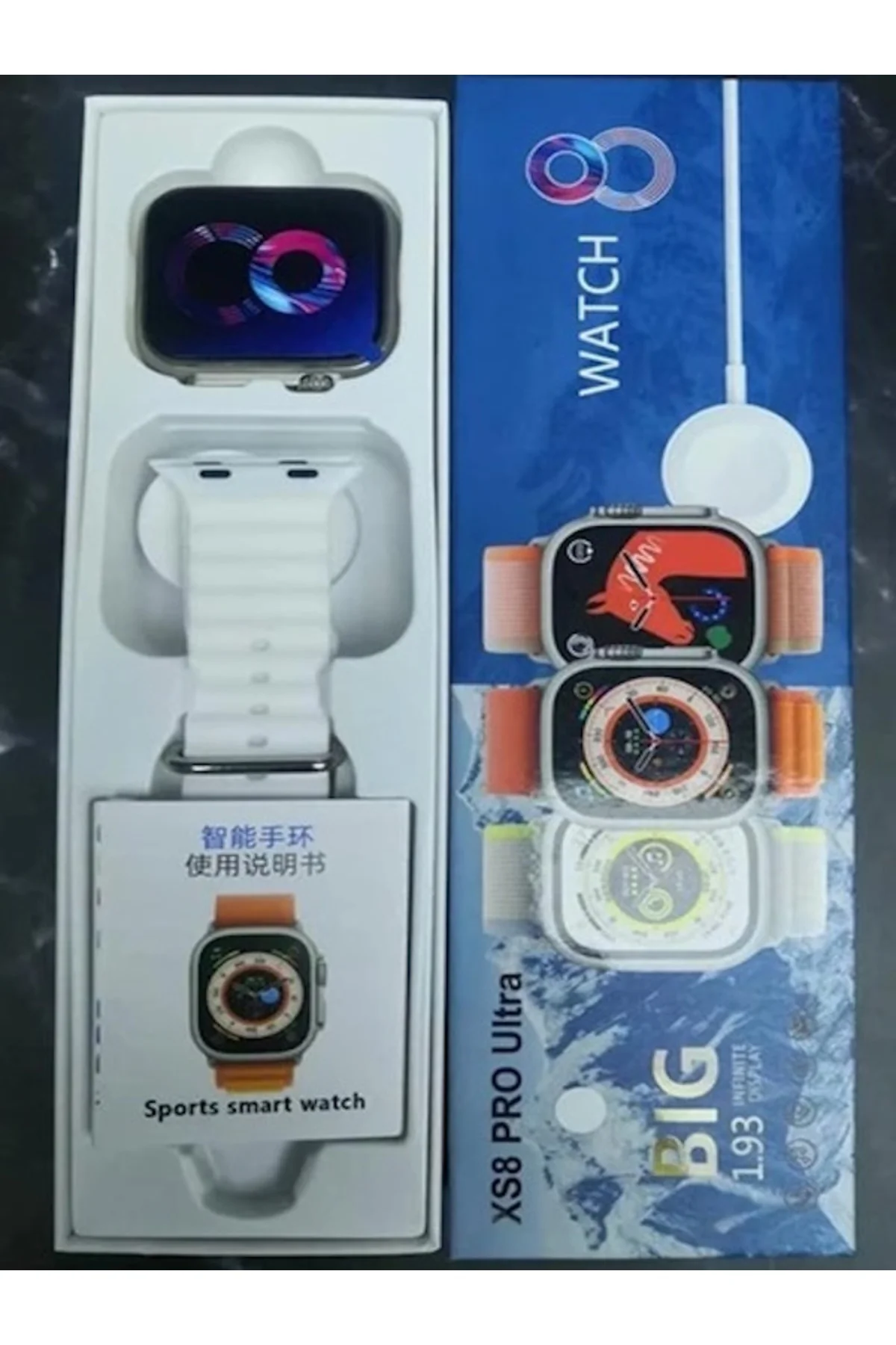 Series 8 Akıllı Saat Xs8 Pro Ultra Bluetooth Çağrı Suya Dayanıklı Kablosuz Şarj